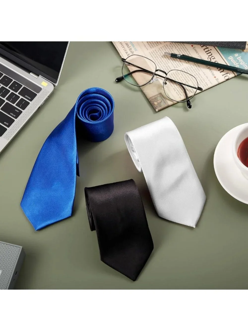 Satin Solid Ties for Men | Business Formal Accessories | Elegant Neckwear